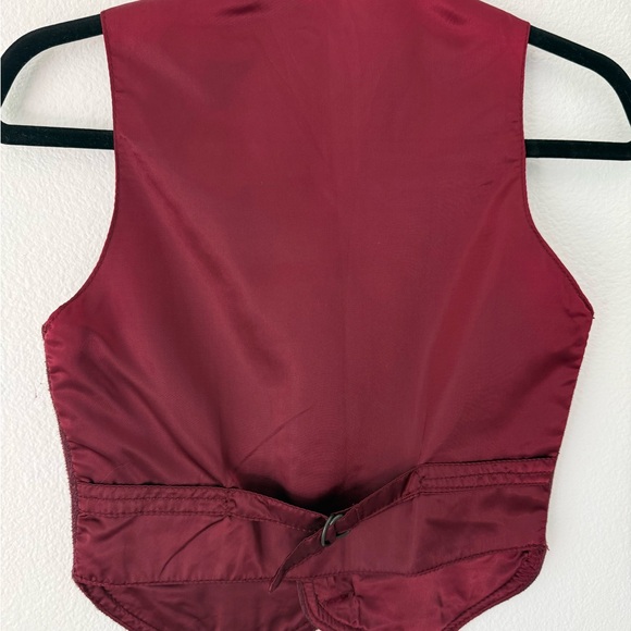 American Vintage Burgundy Suede Waistcoat Vest
